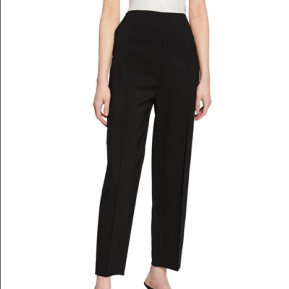 St. John Black Chic and Simple Comfortable Vintage Dress Pants with Ankle Slits